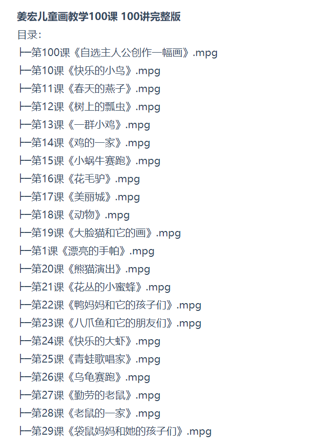 姜宏儿童画教学100课百度网盘下载 知宝课 姜宏儿童画教学怎么样啊 姜宏儿童画教学100课目录